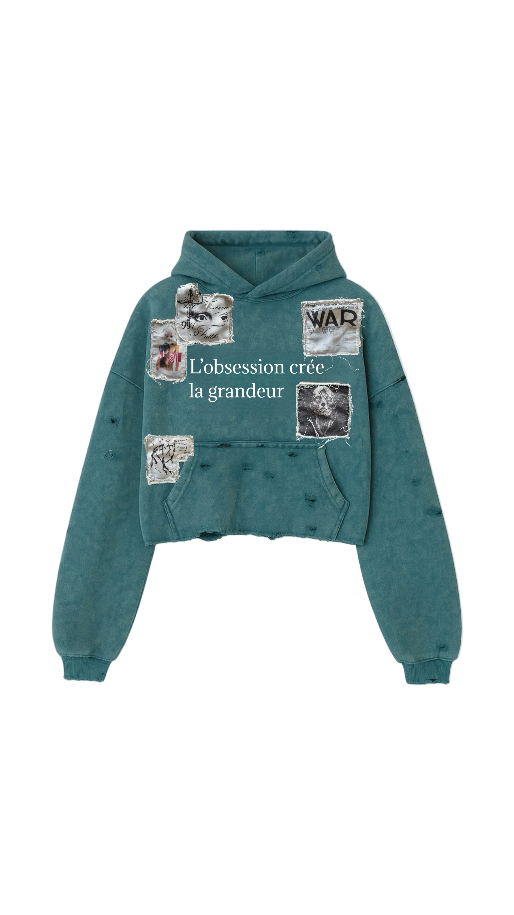 Blue Raspberry Patch Hoodie